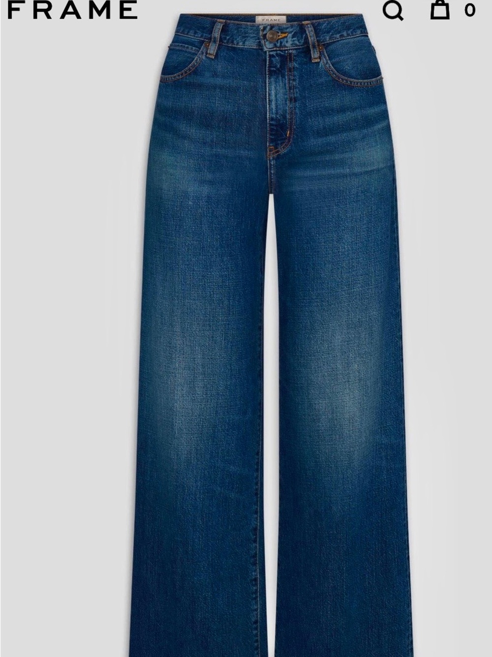 Frame Denim Wide-Leg Jeans in Deep Blue